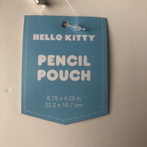 Sanrio Hello Kitty Pencil Pouch Pink Zip Up Hand Bag Pen Case 8.75" x 4.25" New - Picture 4 of 5